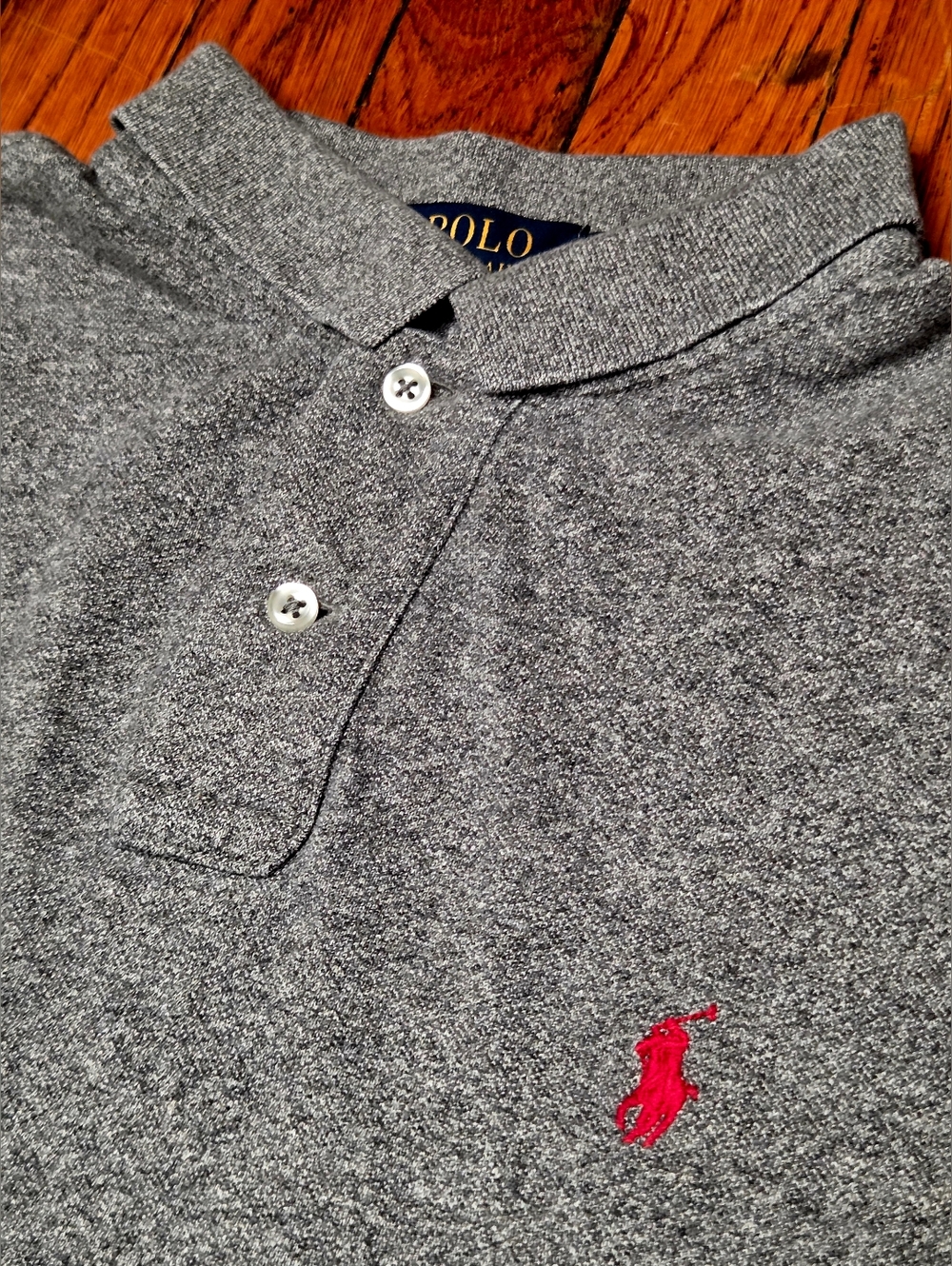 Polo Ralph Lauren Mens Size Large Custom Fit Gray Short Sleeve Shirt A1